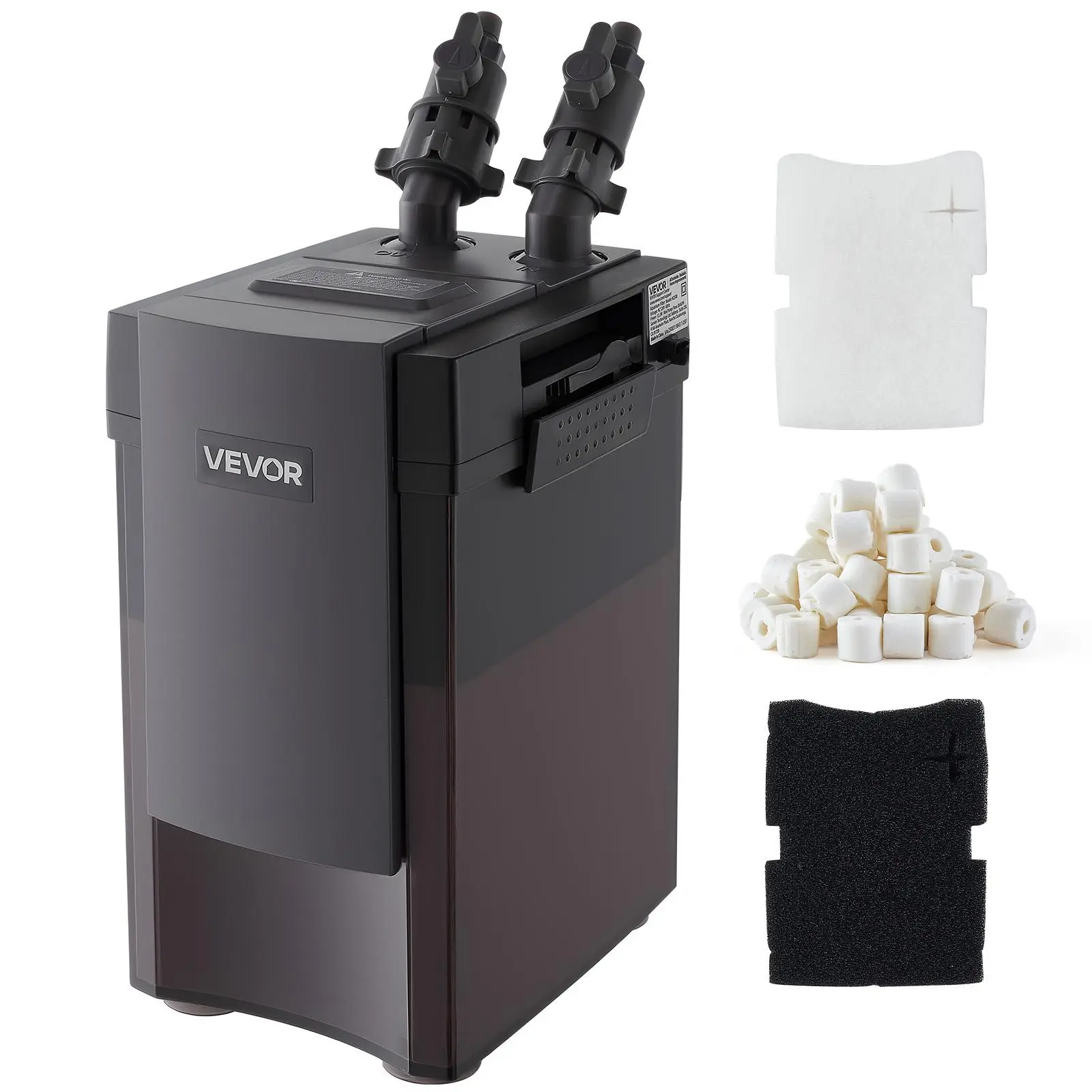 VEVOR External Aquarium Canister Filter, 162.7GPH 18.8W 3-Stage Filter with Powerful Pump, 38db Quiet Run Low-Noise Design, Media Included for 75-100 Gal Freshwater Fish Tanks#SohoChic, 38 Db Quiet Run, Aquarium Purifier Filter Accessories