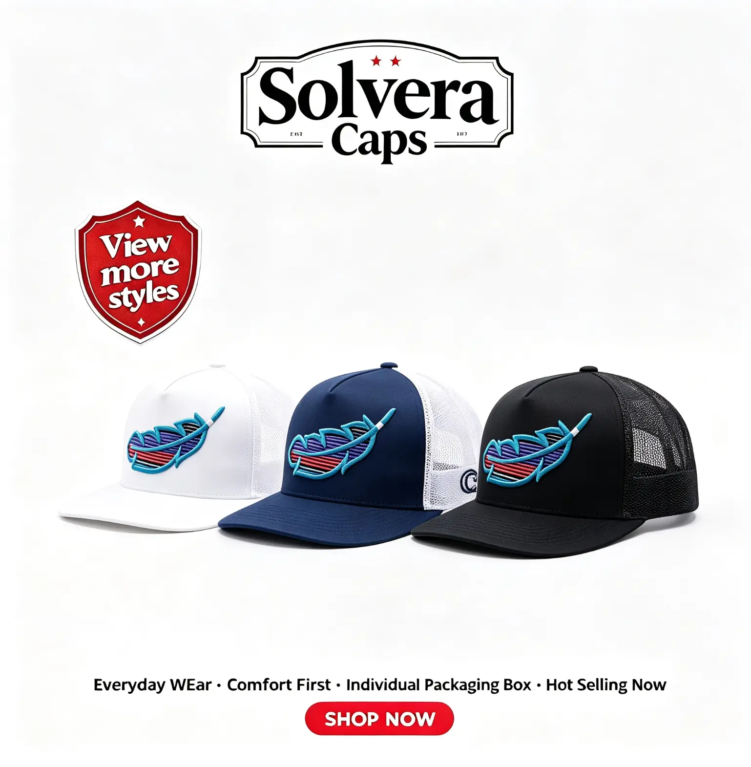 “Feathered Outlaw” -BLK Hot Blue Feather unique Trucker Hat Funny Baseball Cap
