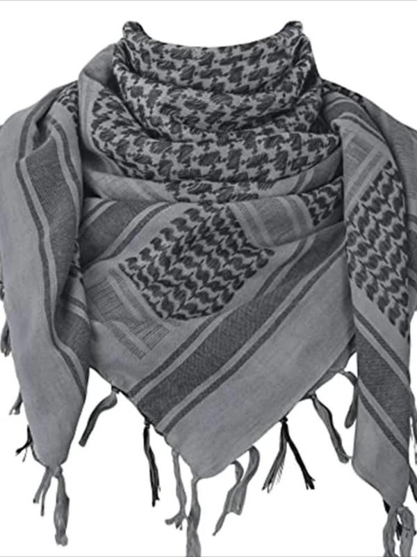 Tactical Hunting Scarf, Neck Scarf, Arab Wrap with Tassel, Tactical Desert Scarf, Fashion Accessories for Men & Women