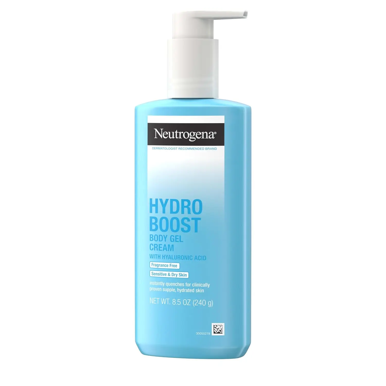 Neutrogena Hydro Boost Body Gel Cream, Fragrance Free, 8.5 oz | Hyaluronic Acid, Hydrating Body Lotion, Sensitive Skin