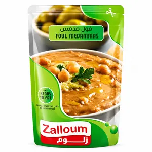 Zalloum Mashed Fava Beans Foul Medammas | Ready to Eat Authentic Mediterranean | 135g Pouches | 2/3/6 Pack
