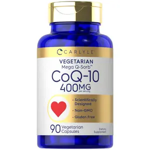 Carlyle CoQ10 400mg | 90 Count | Vegetarian, Non-GMO and Gluten Free Supplement