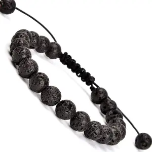 Natural Healing Power Gemstone Crystal Beads Unisex Adjustable Macrame Bracelets