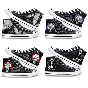 Japanese anime Jujutsu Kaisen themed high-top canvas shoes, a stylish and unique design perfect for everyday wear for students and teenagers.