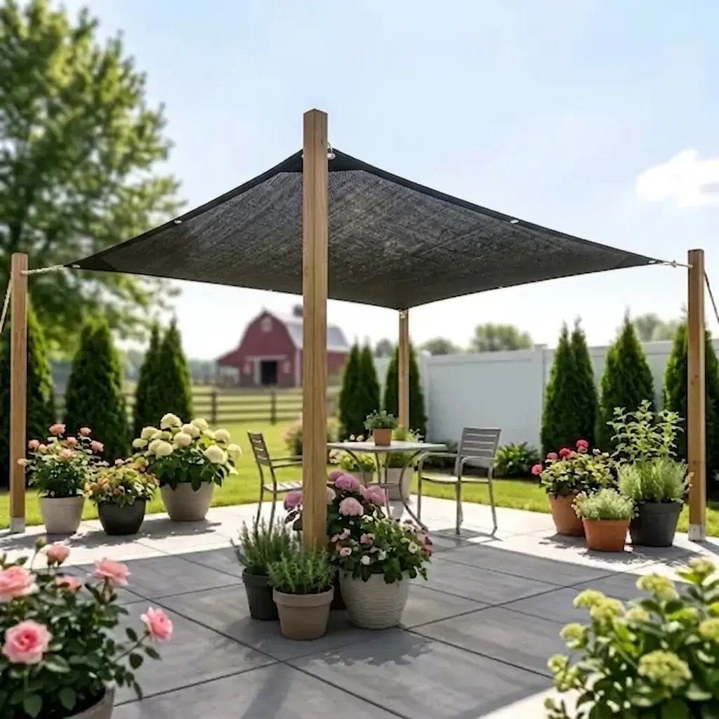 UV-Resistant Breathable Black Sunshade Net (10×13 ft) - Thickened Edge with Fixed Ring Buckles, Sun Protection Barrier for Greenhouses, Backyard Courtyards