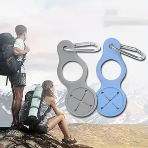 2pcs/set, Carry A Water Bottle Shackle Carabiner for Travel Drink Bottle Storage, Suitable for Outdoor Travel, Traveling, Hiking, Water Bottle Towel Key and Other Storage Hooks, Safe and Reliable, Silicone Material