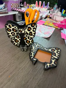 Leopard Bow Desk Set