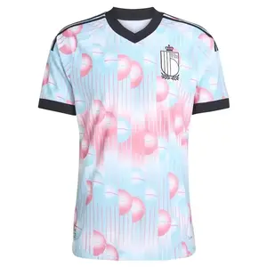 Belgium 2026 Home Jersey Men's Soccer T-Shirt with Exquisite Embroidery & Leather Logo on Chest High-Performance Breathable Fabric Classic Style, soccer jerseys, soccer parka, Retro Green Soccer Jersey,  Home Soccer Jersey, Soccer Fan.