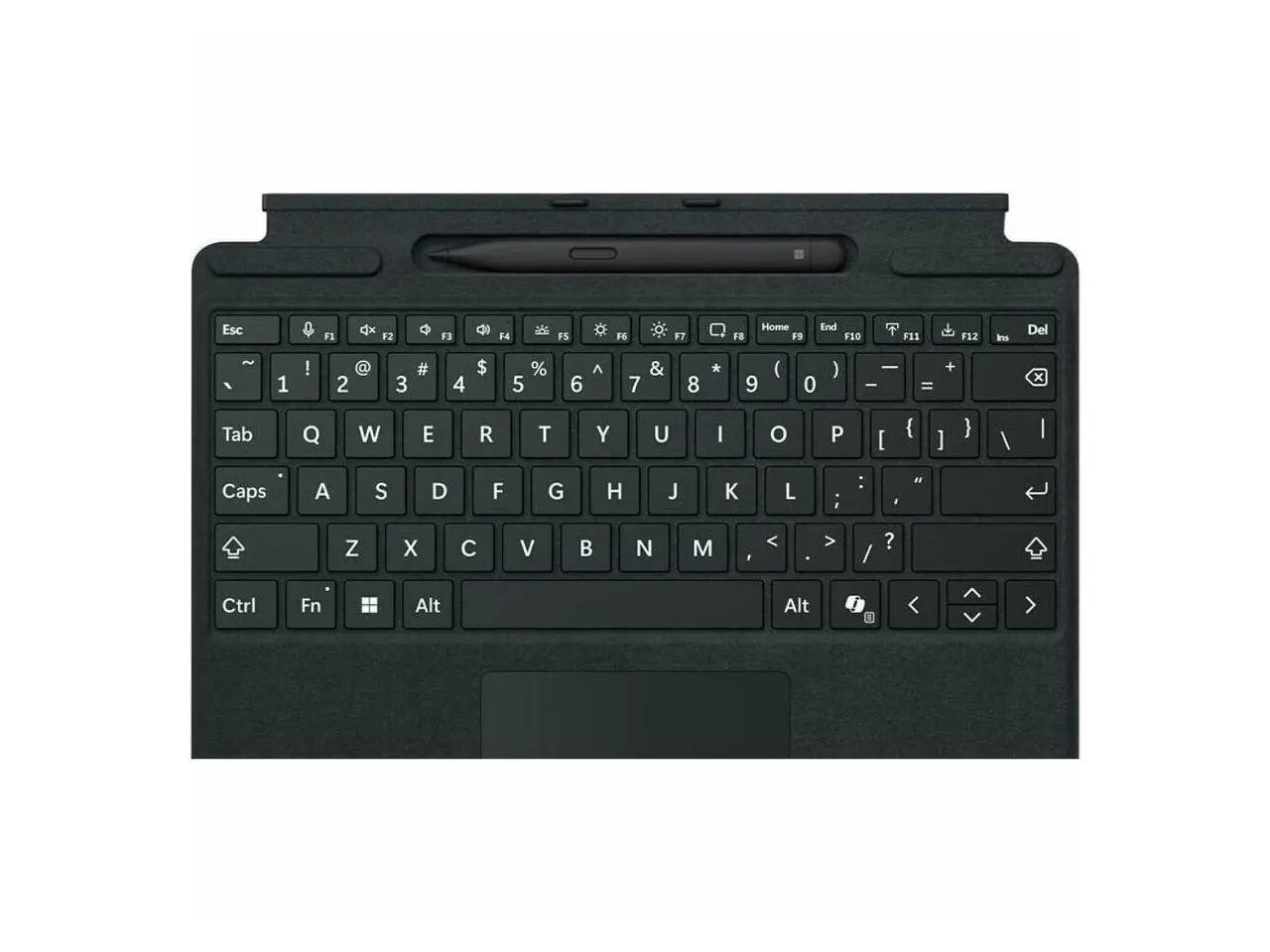 Microsoft Surface Pro Keyboard with Pen Storage, Compatible with Copilot+ (11th Edition), Surface 9 and 8 - Black Bold Keys
