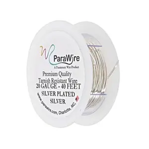 JTV Silver Plated 20 Gauge Wire Spool Total of 40 Feet