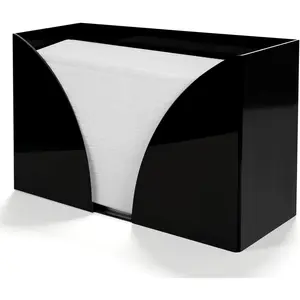 Paper Towel Dispenser,Black Paper Towel Holder, Napkin Holder for Table,Can Wall-Mount C-Fold, Z-Fold, Trifold Paper Hand Towel Dispenser for Canteen  and Commercial (1)