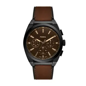 Fossil Men's Everett Chronograph, Black Stainless Steel Watch