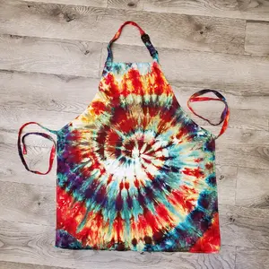 Spiral Ice Dyed Adult Apron with Pockets