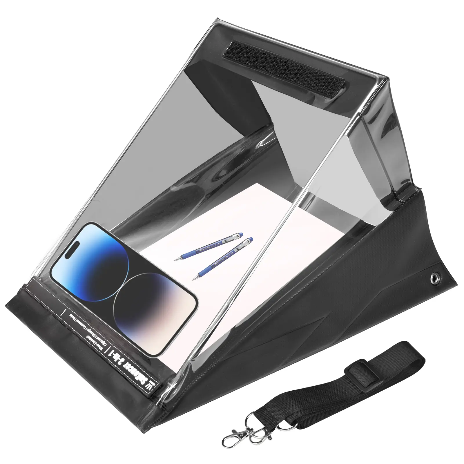3-in-1 Multifunctional PVC Waterproof Clipboard - Portable Strap-Attached Folder, DIY Document Stand, Reading Light, Reliable in Challenging Conditions for Office Filing (Indoor/Outdoor Use), Rainproof Indoor/Outdoor
