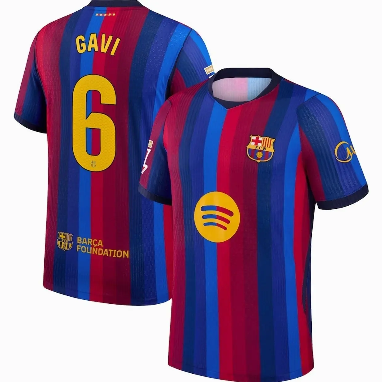 Unisex Soccer Jersey Blue Red Gavi 6 New Soccer Jersey Fan Style Football Shirt 2026/2027
