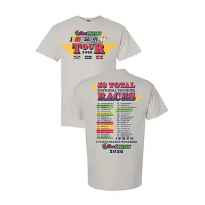 Ross Chastain 2026 Tour Racing Graphic T-Shirt – Schedule Double Sided Tee for Motorsport Fans Men's Tops