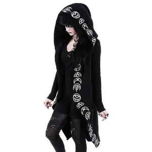 2024 Women’s Long-Sleeve Cardigan Sweater with Moon Print – New Fashion Trend