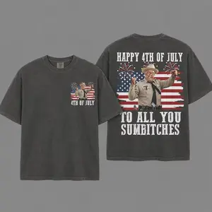 Happy 4th of July to All You Sumbitches T Shirt, Retro Smokey and the Bandit, Funny Patriotic Gift, Comfort Colors Independence Day