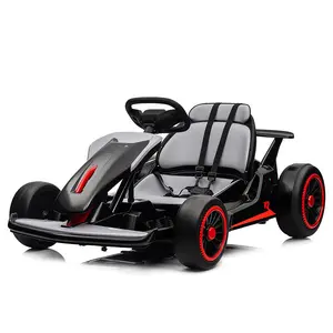 【GARVEE】24V Drift Go Kart for Ages 6 and Up with Dual 200W Motors, 7AH Battery, Electric Pedals, and Multiple Color Options Including Black, Pink, Green, Red, Blue, White, and Green & White - Outdoor Electric Race Toy