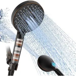 Filtered Shower  with Handheld High  9  Mode Showerhead Detachable Shower  Water Softener Filters Beads for Hard Water Remove Chlorine 1 Filter ORB