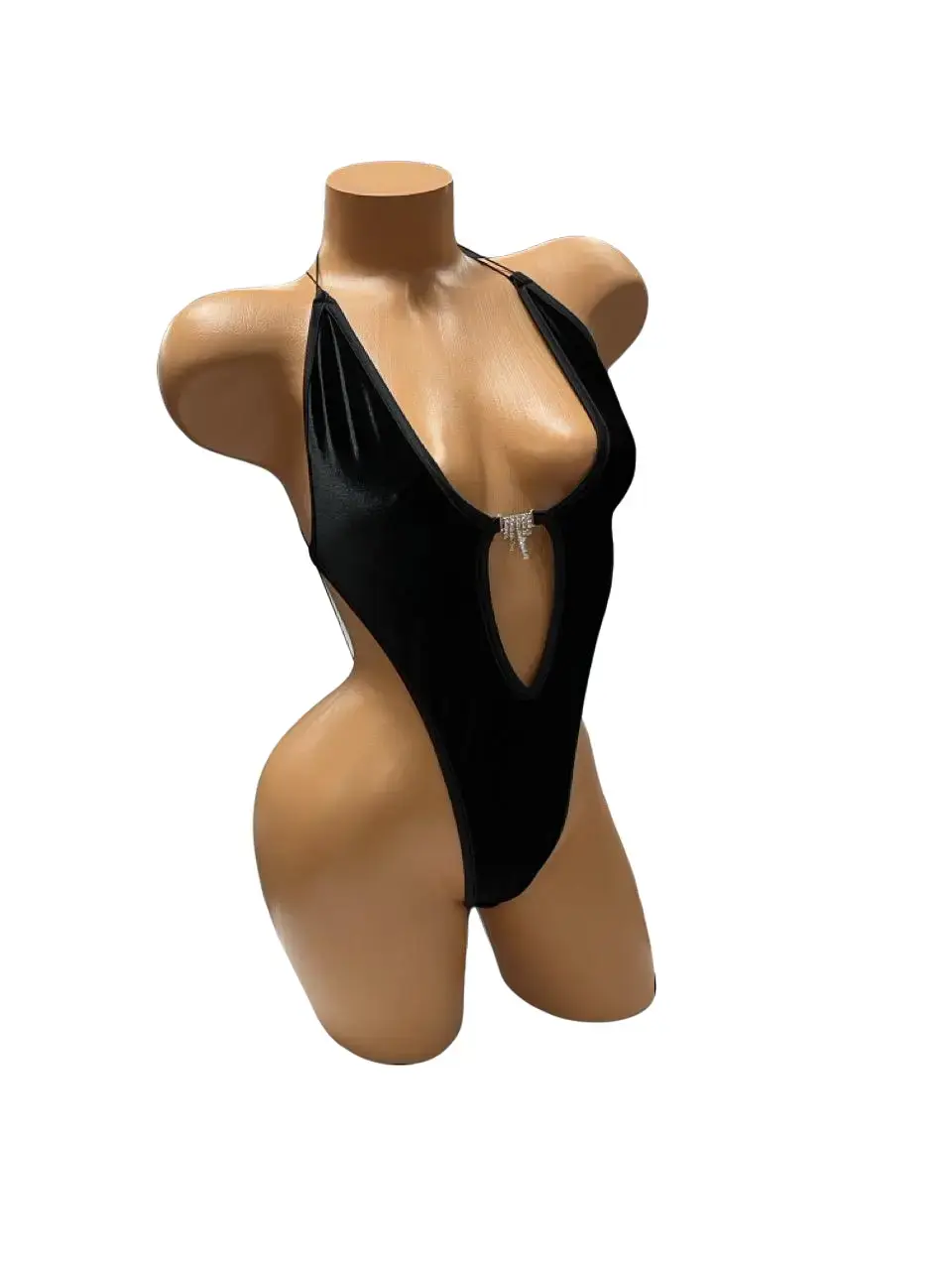 Black Velvet Cutout Bodysuit