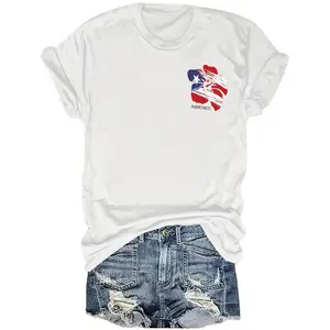 Womens Cotton Short Sleeve Graphic Tee Puerto Rico Flag Heart Print Soft Breathable Casual Summer Outfit Top For Vacation Beach Streetwear Daily Wear