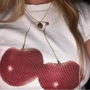 Y2K Women's Y2K Cherry Red Tshirt - Red Design with Cherry Blossom Detail, Casual Top for Everyday Wear - Womenswear