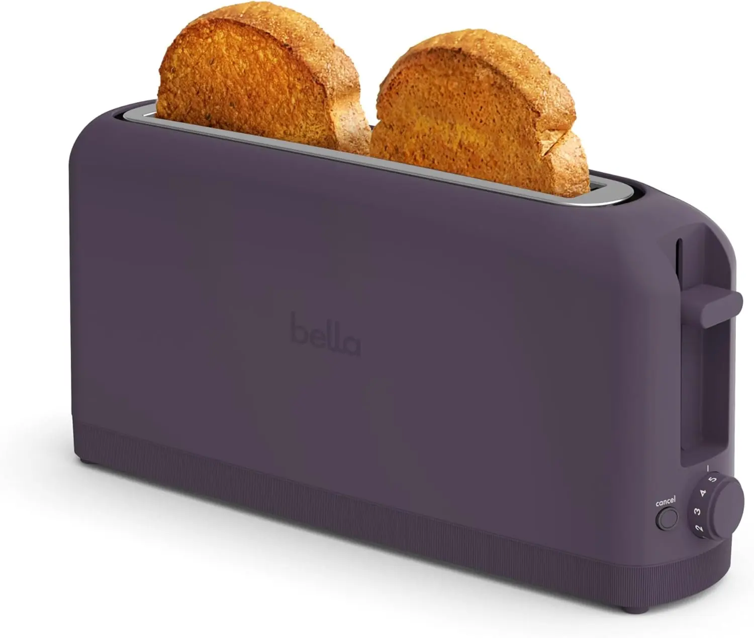 bella Fits-Anywhere 2-Slice Slim Toaster, Long Slot & Extra Wide, Plum