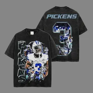 Game Day Outfit George Pickens 3 Acid Washed Lightweight 100% Cotton T-Shirt, The America's Team Shirt, Sunday Football Shirt, Game Day Shirt