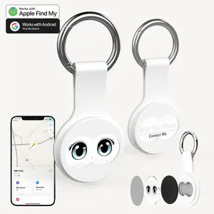 Smart GPS Tracker with Contact Info Tag for Lbubu | Apple Find My & Android FindHub Compatible | Global Positioning | No Subscription Fees | Cute Character Design | High Recovery Rate for Pets, Keys, Bags, Kids & More case car