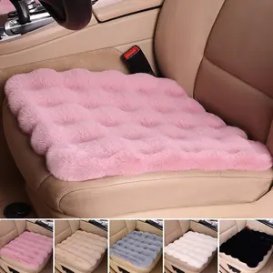 Universal Car Winter Warmth Seat Cushion Soft Anti-slip Protection Pad in Pink Blue Beige Black for All Car Seats