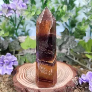 Yellow Fluorite Crystal Point Tower #5 - Healing Crystals for Spiritual Energy