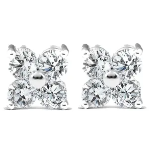 1/2ct Diamond Eight-Stone Studs 14K White Gold