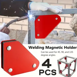 Welding Magnets 45/90/135 Degree – Magnetic Welding Holder and Clamp Set,Strong Angle Holder for Arc Welding,Metal Fabrication,Positioning Tool for Soldering,Brazing,DIY,Workshop Use,Durable,Heavy Duty Welding Accessory