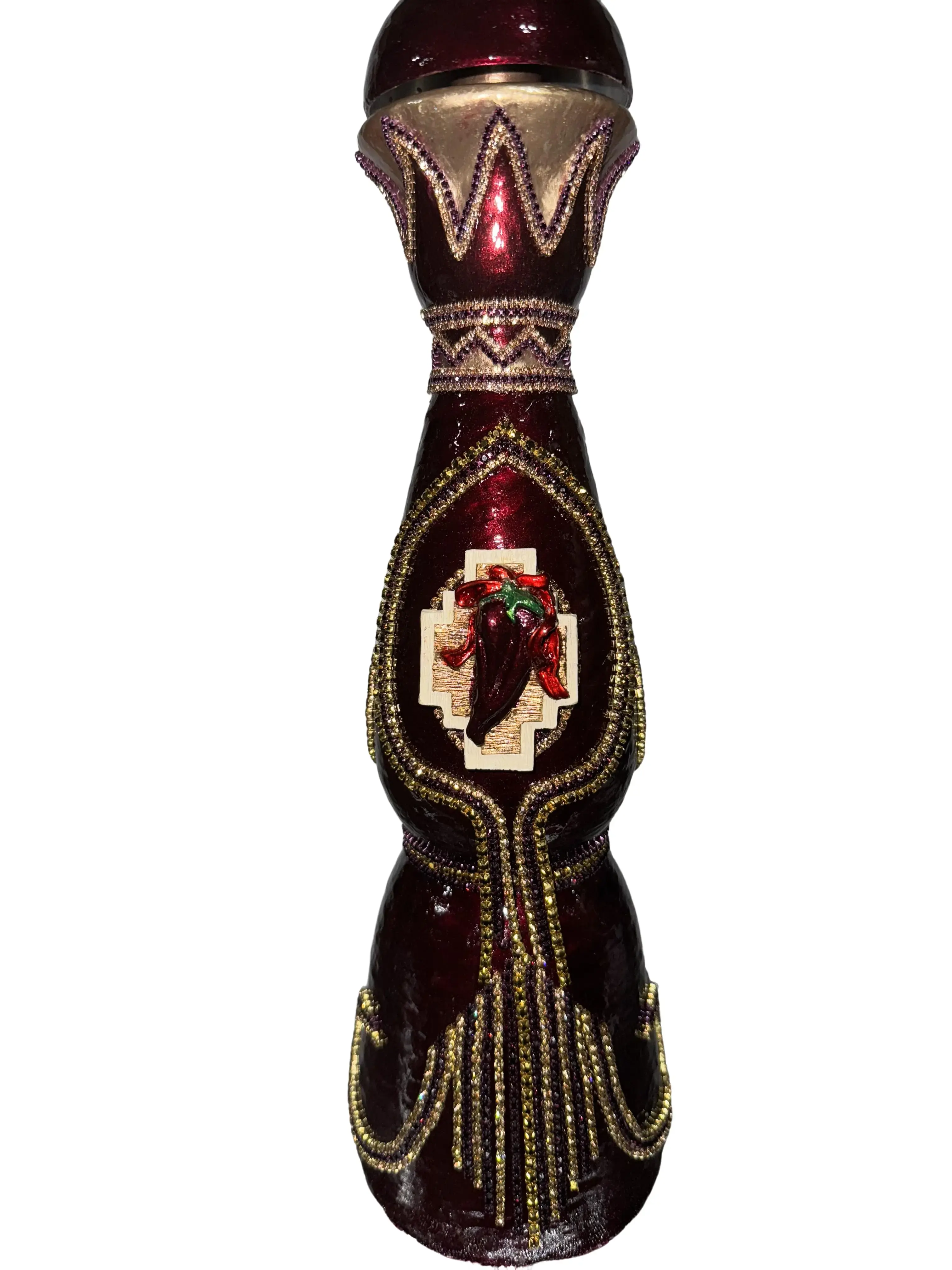 Hand Painted Empty Tequila Bottle