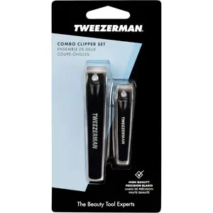 Tweezerman Stainless Steel Combo Set with Fingernail and Toenail Clippers