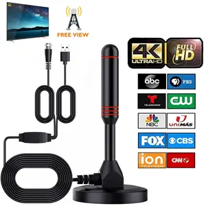 9999+ Miles HDTV Antenna for Smart TV – Indoor/Outdoor Digital TV Antenna with Signal Booster & Amplifier | 360° Reception | 8K/4K/1080p | 38ft Coax Cable | Free Local Channels