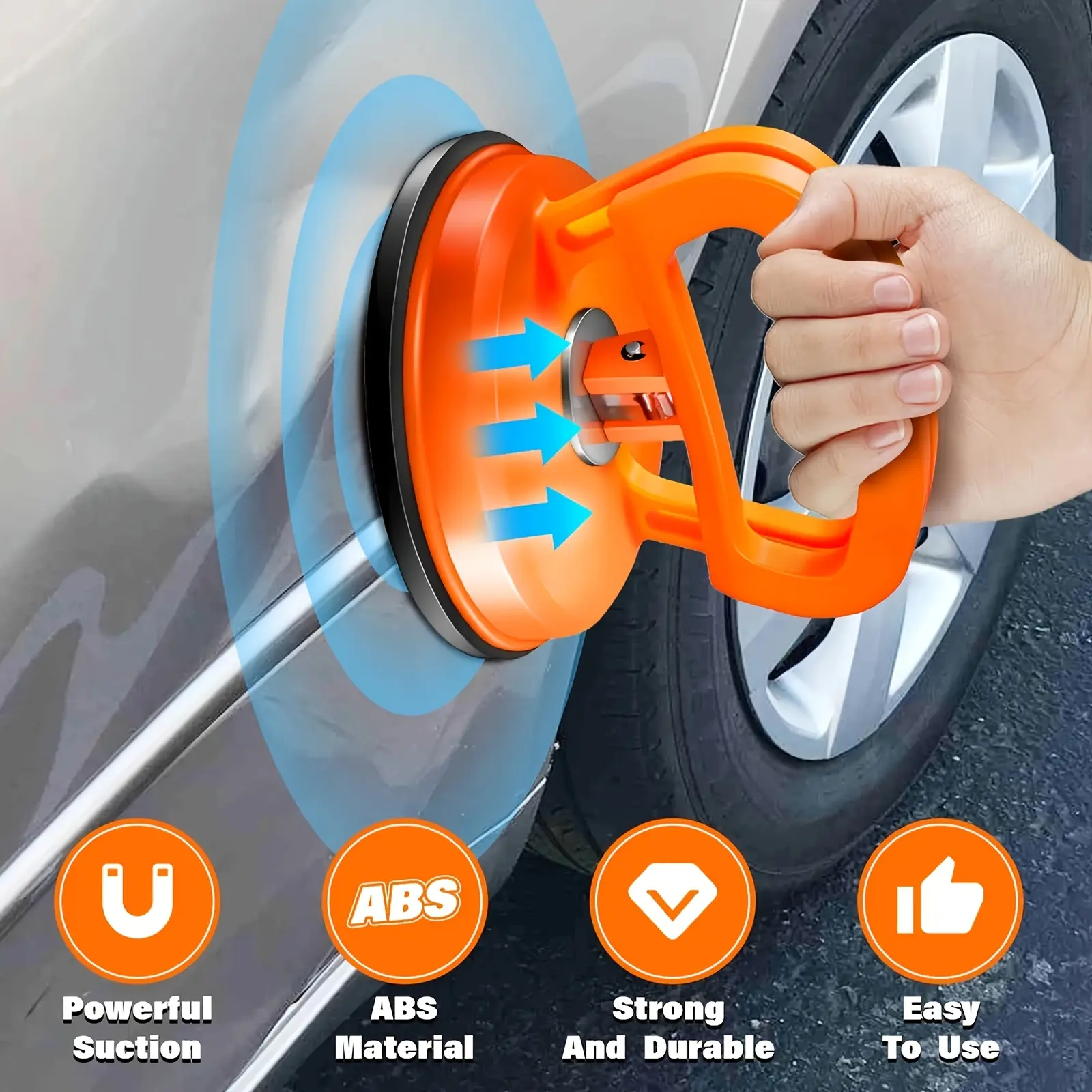 summerwins 2pcs Car-Shaped Dent Puller Tool Set, Powerful Suction Suction Tool, Efficient Auto Bump Fixer for Home Auto Dent Repair Supplies