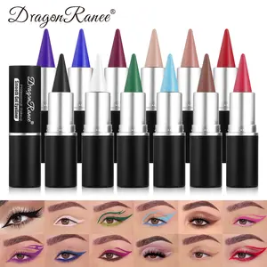 Matte Eyeliner Pen Coffee Solid Eyeliner Lazy Eye Shadow Colorful Triangle Tip, Long-Lasting Smudgeproof Makeup Tool Matte Eyeliner Pencils