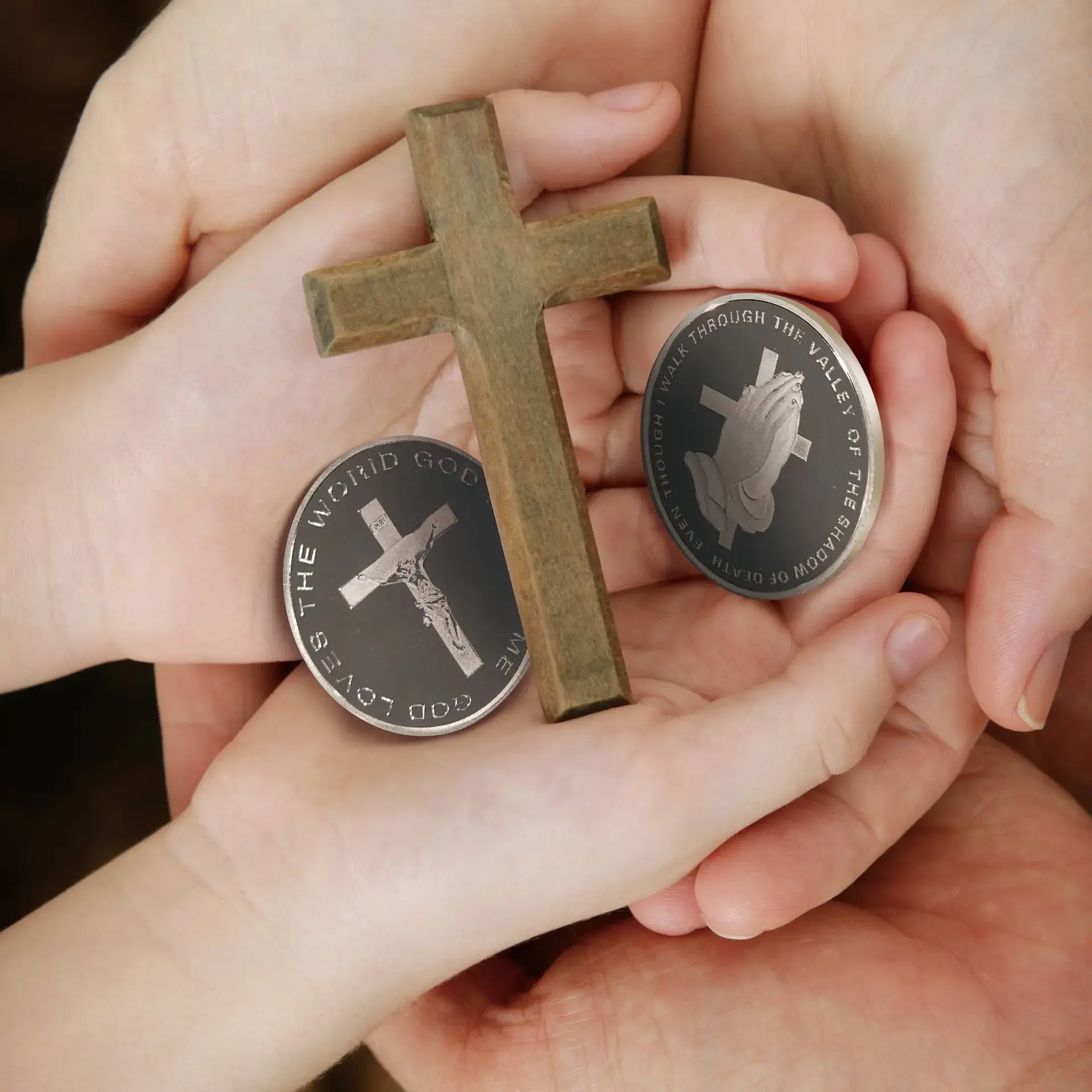 3PCS Christian Commemorative Coins