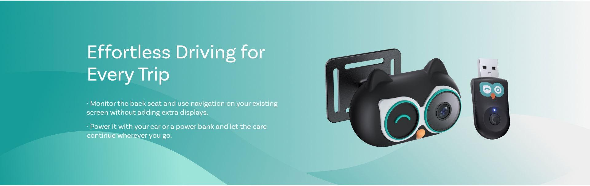 Baby Car Camera &Wireless CarPlay Adapter,1080P HD Rear Seat Monitor Display on Car Screen,150°Wide Angle No-Glow Night View, Safety for Kids & Infants