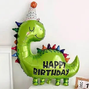 Dinosaur Aluminum Foil Balloon, Cute Cartoon Decoration, Party Decor, Dinosaur Park, Animal Theme, Birthday, Wedding, Graduation