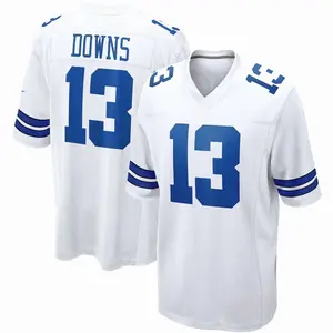 Unisex Football inspired by Dallas Downs 13 Draft First Round Pick No. 11 Team Game Jersey - White