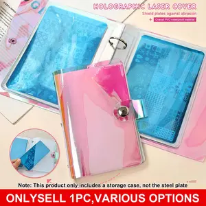 20 Slots Laser Engraved Card Case Steel Plate Set, Rectangular Stainless Steel Nail Art Stamping Transfer Template Storage Card Case Manicure Tool Set