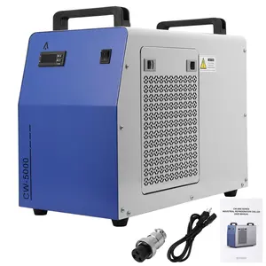 【GARVEE】CW-5000 Industrial Water Chiller 7L 1.14HP 2.64gpm Cooling System for 40W-100W CO2 Laser Engraving & Cutting Machines, Cools 3868 BTU/Hour Efficiently