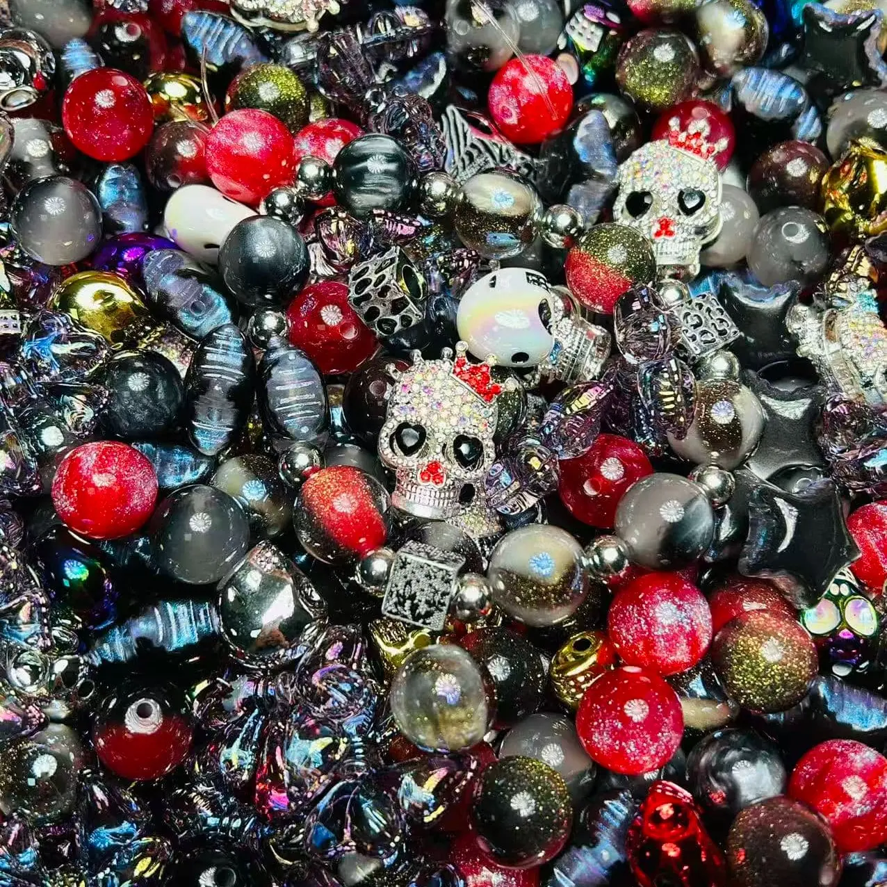 【D.P.C】Acrylic DIY Beads Mix  - 150ml 300ml 650ml Sizes for Bracelets Phone Charms Necklaces Hair Beads Bag Chains Earrings Rings Hair Ropes Diy Projects Diy Jewelry