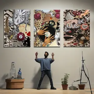 Leopard Print Wall Art Set (3 pieces), Stylish Animal Pattern Modern Decor, Suitable for Living Room and Dorm, Durable Material Y2K Style Room Decoration