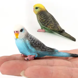 2Counts Realistic Parrot Forest Theme Desktop Decoration, Zoo Fantasy Mini Statue, Garden Sculptures Statues, Safe Non-Toxic Kids Toy Collection Craft, Home Garden Party Gift