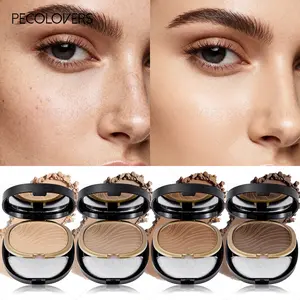 1PC Waterproof Matte Dark Skin Loose Powder Oil-control Long-lasting Makeup Foundation Face Concealer With Powder Puff And Mirror Facial Makeup