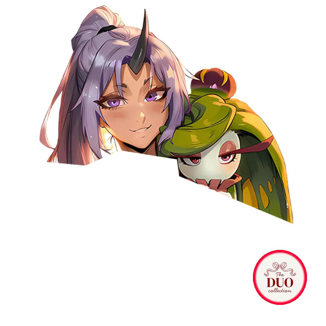 Ogre Princess And Royal Fruit Queen Anime Vinyl Sticker Waterproof Decal Fantasy Character Duo Laptop Water Bottle Gift